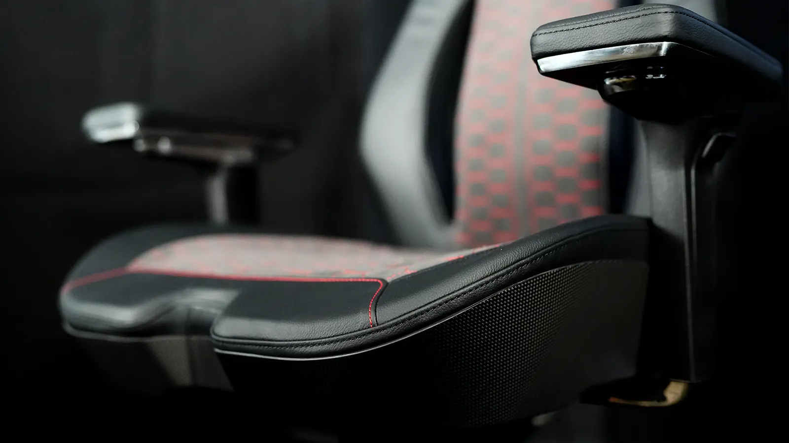 seat close up shot of black chair